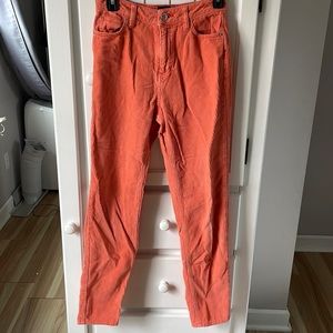 BDG Urban Outfitters Orange Corduroy Womens Mom High-Rise Pant